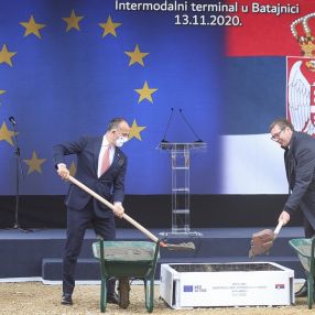 Work On The Intermodal Terminal in Batajnica Marked